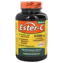 American Health 1000 Mg Ester-C with Citrus Bioflavonoids,120 Vegetarian Tablets - £21.36 GBP