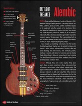 Alembic 4-string Bass Guitar article with specs + Hamer Vector Martin Backpacker - £3.31 GBP