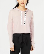 Material Girl Juniors Mesh Cropped Sweatshirt, Size Small - $388.39 MXN