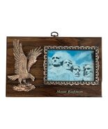 Vintage Mount Rushmore Wall Plaque Eagle Metal Relief Made in Canada 11x7 - $22.50