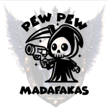 Funny Grim Reaper Decal – “Pew Pew Madafkas” Humor Sticker Car, Laptop, ... - $9.68 CAD+