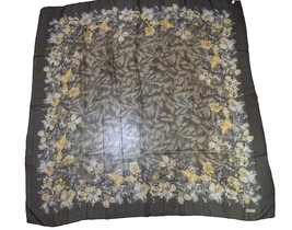 Gucci Schal 140 cm Chiffon Seide Mousseline schwarze Blume 56&quot; Schal Stola - $477.47