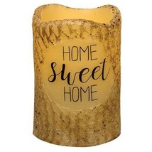 Hearthside rustic country primitive flameless battery Pillar Candle w/ timer - £17.36 GBP