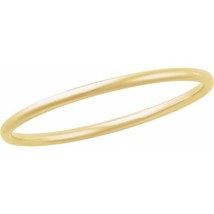 14K Yellow Gold 4 mm Bangle 7 1/2&quot; Bracelet - £1,043.95 GBP