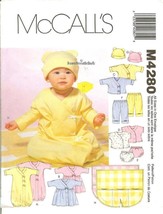 McCall&#39;s 4280 Infants Layette Dress Top Gown Stretch Knits ONLY All Sizes FF - £8.21 GBP