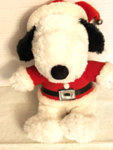 Christmas Peanuts Snoopy Santa 8&quot; Plush Stuffed Animal - Hallmark - £7.95 GBP