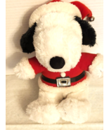Christmas Peanuts Snoopy Santa 8&quot; Plush Stuffed Animal - Hallmark - £7.91 GBP