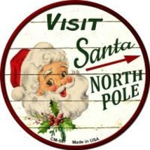 Visit Santa Novelty Circle Coaster Set of 4 - £15.40 GBP