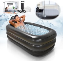 Portable Bathtub Adult,Ice Bath Tub For Athletes,Inflatable Bathtub, Dark Grey - $62.06