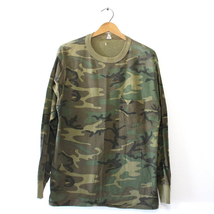 Vintage Camo Long Sleeve T Shirt Large - £36.53 GBP