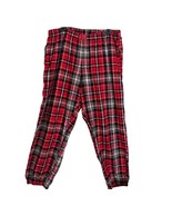 Victoria&#39;s Secret Pajama Pants Womens L Red Plaid Metallic Gold Lounge E... - $324.70 MXN