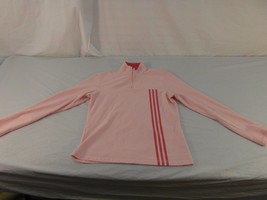 Adult Women&#39;s Adidas Climalite Stretch Pink Quarter Zipper Pullover Top ... - £16.11 GBP