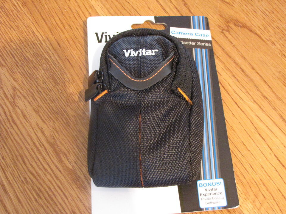 Vivitar camera case black trendsetter series padded water resistant heav... - $4.20