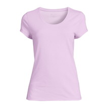 No Boundaries Scoop Neck Tee with Short Sleeves, Size M (7-9) Color Lave... - $12.86