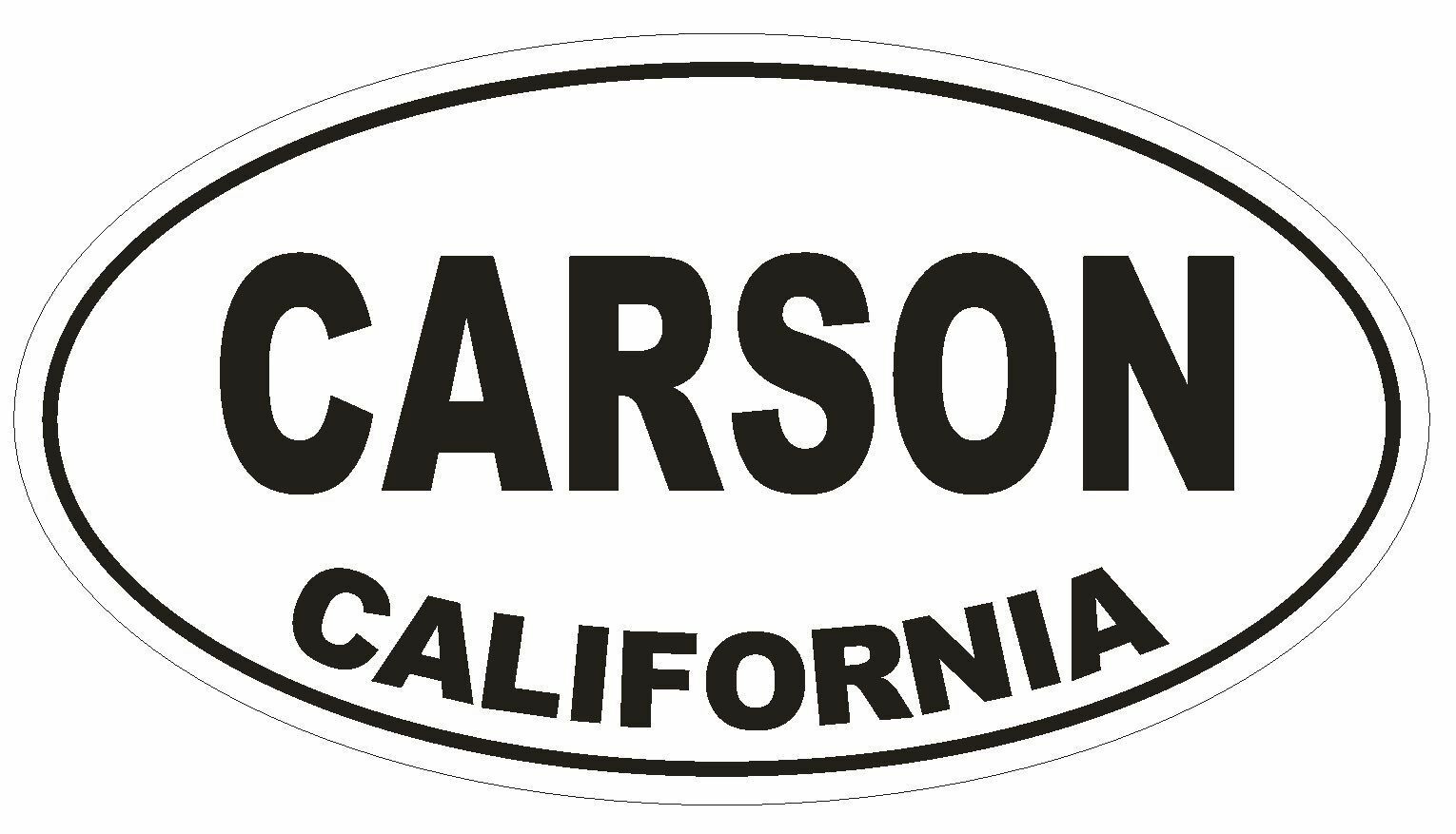 Carson California Oval Bumper Sticker or Helmet Sticker D2788 Euro Oval - $1.39 - $75.00