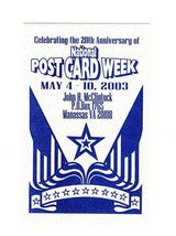 POSTCARD-CELEBRATING 20th Anniversary Of National Postcard Week -2003 BK44 - £1.55 GBP