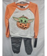 Star Wars Mandalorian 5T Sweatshirt and Pants Outfit Set Halloween Yoda ... - $13.99