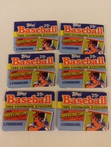 Topps Baseball 1989 Yearbook Stickers 5 Stickercards Per Pack Lot Of 6 Packs - £11.79 GBP