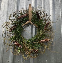 Wreath decor, handmade Wreath, Country Home Decorations, Twigs Wreath, W... - £60.09 GBP+