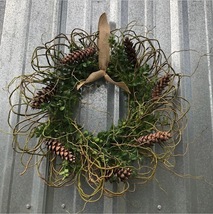 Wreath decor, handmade Wreath, Country Home Decorations, Twigs Wreath, W... - £58.77 GBP+