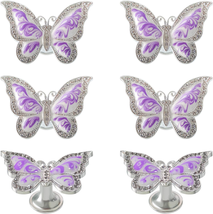 Butterfly Cabinet Knobs,6 Pieces Butterfly Knobs Single Hole Pulls Handles Decor - £21.34 GBP