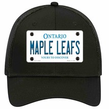 Maple Leafs Ontario Canada Province Novelty Black Mesh License Plate Hat - £21.65 GBP