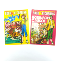 Robinson Crusoe &amp; Huckleberry Finn, Comic Book &amp; Record 45 rpm Vintage L... - $20.74