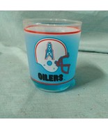 RARE Houston Oilers NFL Mobil Oil  Drinking or Rocks Glass Vintage Footb... - £12.59 GBP