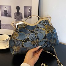 2023 INS Elegant Women Flower Print Handbags Vintage Lady Chain  Bags Clutch Sim - £64.54 GBP