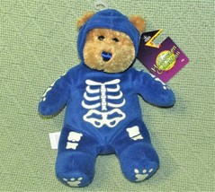  Teddy Skeleton Plush Stuffed Animal Albertsons Halloween Collection Plush 8&quot; - £3.60 GBP