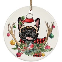 hdhshop24 Cute French Bulldog Dog Love Christmas Ornament Gift Pine Tree... - £15.53 GBP