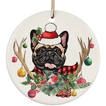 hdhshop24 Cute French Bulldog Dog Love Christmas Ornament Gift Pine Tree... - £15.53 GBP