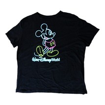 WDW Disney Womens 2XL XXL Shirt Mickey Mouse Neon Colors - $15.61