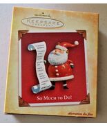 Hallmark Ornament SO MUCH TO DO! 2004 Santa Going Over His Check List - $12.54 CAD