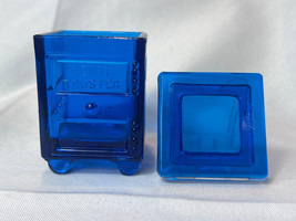 1940&#39;s Westmorland Glass Cobalt Blue Candy Container Penny Trust Co Safe... - $49.45