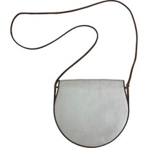 TekVerk Handcrafted Leather Handbag Vintage Rare White Brown P1 - $187.00