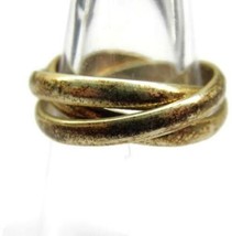 sz 4 Rings Triple Stack Interlocking All 3 Sterling Silver 925 Vintage Patina - £26.71 GBP