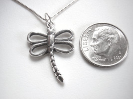Dragonfly Solid 925 Sterling Silver Pendant Small - £9.32 GBP