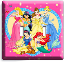 Disney Princess Kids Double Light Switch Cover Plate Snow White Girls Room Decor - £11.98 GBP