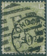 Great Britain 1873 SG153 4d sage-green QV JPPJ FU - $192.21