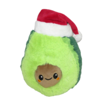 Squishable Snackers Mini Avocado Plush 7&quot; Christmas Santa Hat Toy Stuffed Animal - £7.78 GBP