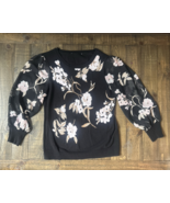 INC International Concepts Women Sweater MEDl Black Floral, Pre-Owned - $15.37 CAD