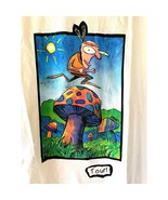 Lee Vintage Sz XL 90s Cotton Mushroom White Crew Neck Tee Shirt NEW Pull... - $20.71
