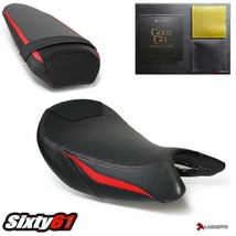 Suzuki GSXS 1000 Seat Covers with Gel 2015-2020 Luimoto Front Rear Red Carbon - £289.04 GBP