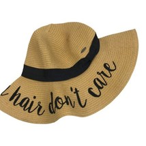 C.C Exclusives Hat Women Adjustable Beach Hair Don&#39;t Care Floppy Brim - $14.83