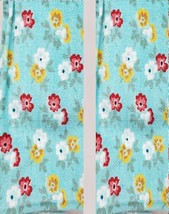 Set of 2 Same Printed Kitchen Terry Towels (16&quot;x28&quot;) SPRING FLOWERS ON A... - £10.90 GBP
