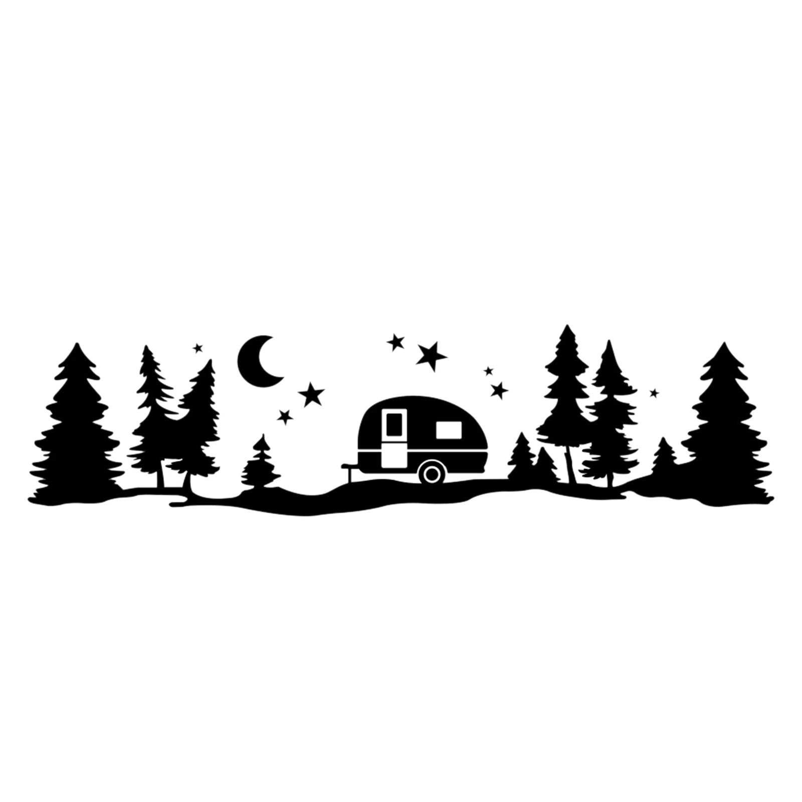 Trees Forest Vinyl Decal Sticker For SUV RV Van Caravan Offroad Decor Nature Sce - £59.91 GBP