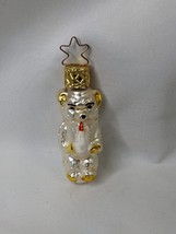 Christmas Glass Ornament Baby Bear 2.25 Inch Germany Inge Glas Old World #2 - $17.95