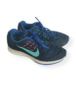 Nike Zoom Sneakers 9 Womens Blue Pink Logo Running Athletic Casual - £40.48 GBP