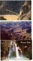 3 Postcards Grand Canyon NP Black Bridge Havasu Falls South Rim View Unposted - £3.96 GBP